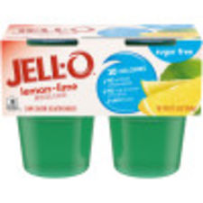 Jell-O Lemon-Lime Sugar Free Gelatin Snacks, 4 ct Cups