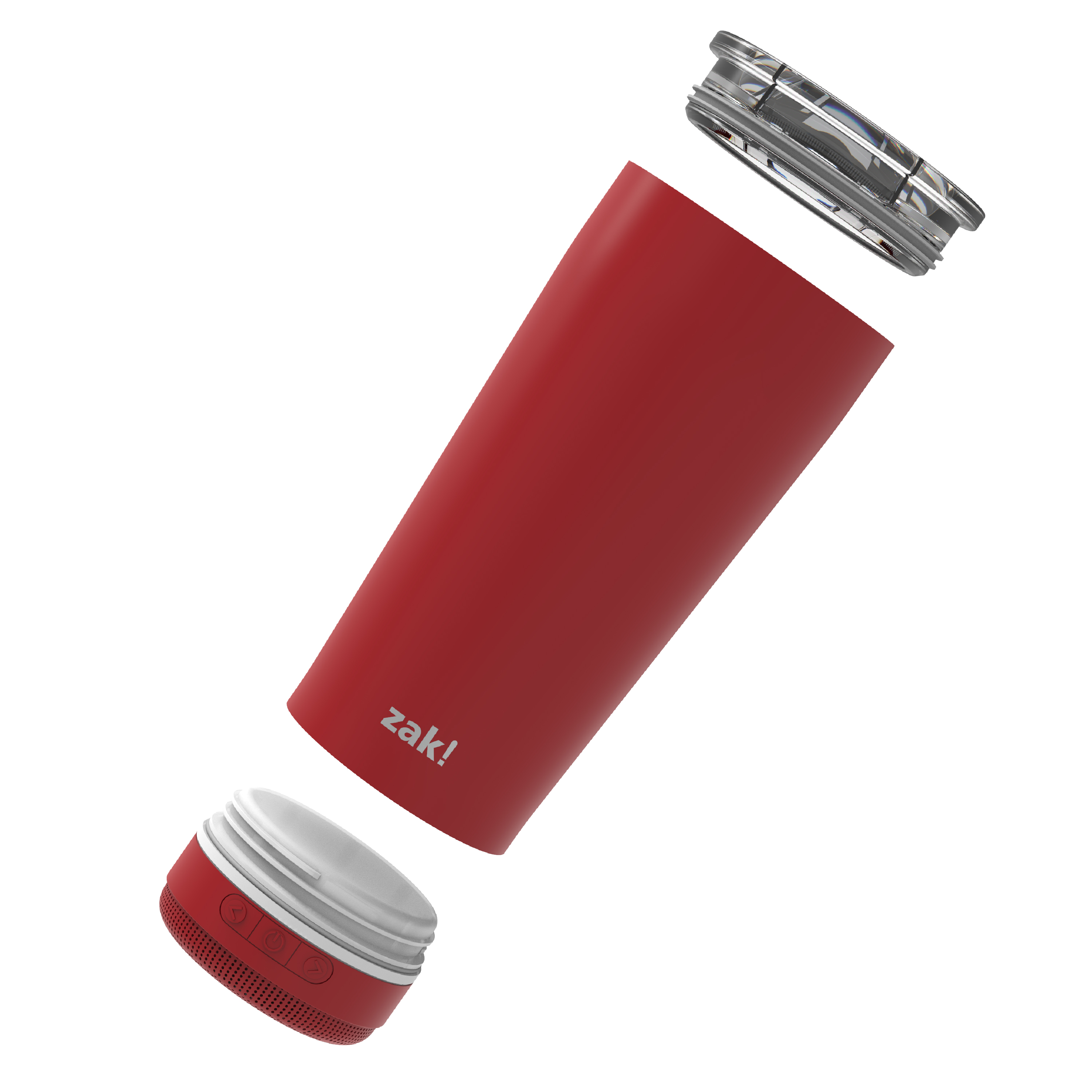 Zak Play 18 ounce Stainless Steel Tumbler with Bluetooth Speaker, Red slideshow image 5