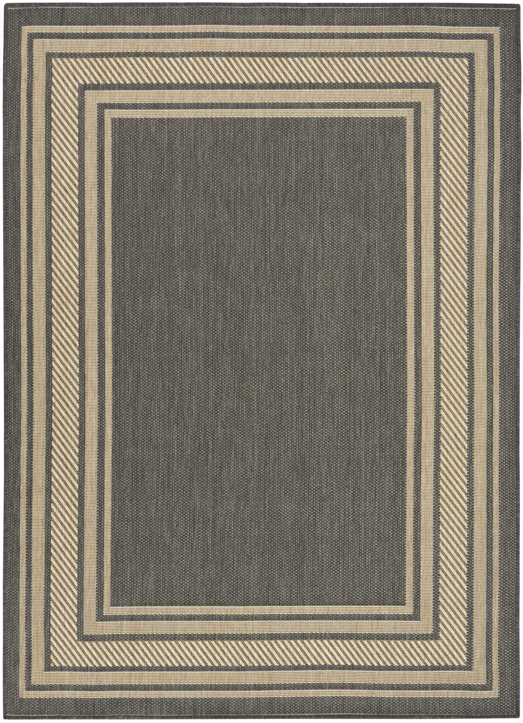 Nourison Horizon Indoor/Outdoor 6' x 9' Charcoal Modern Rug