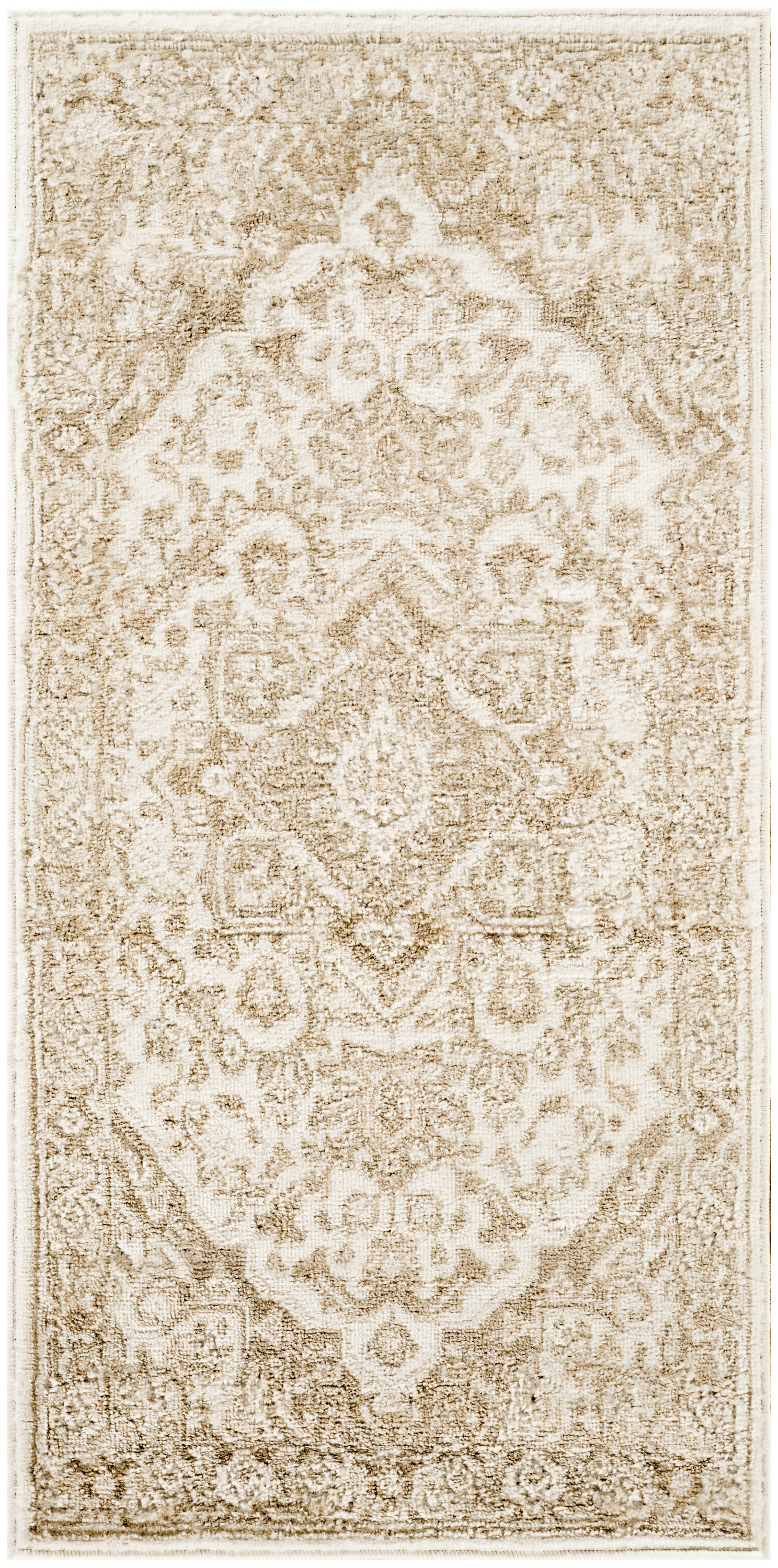 Nourison Dekor 2' x 4' Ivory Taupe Vintage Indoor Rug