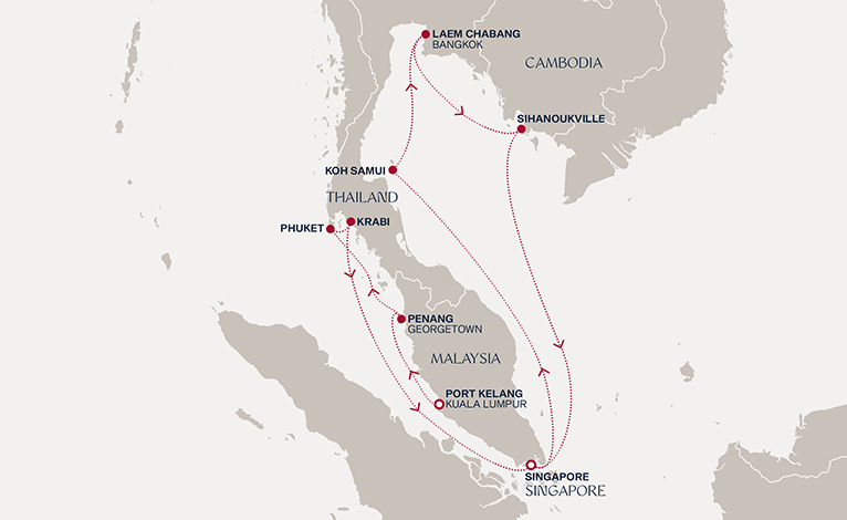 Itinerary map