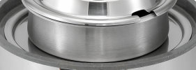 4-quart inset adapter ring in stainless steel for 7-quart well