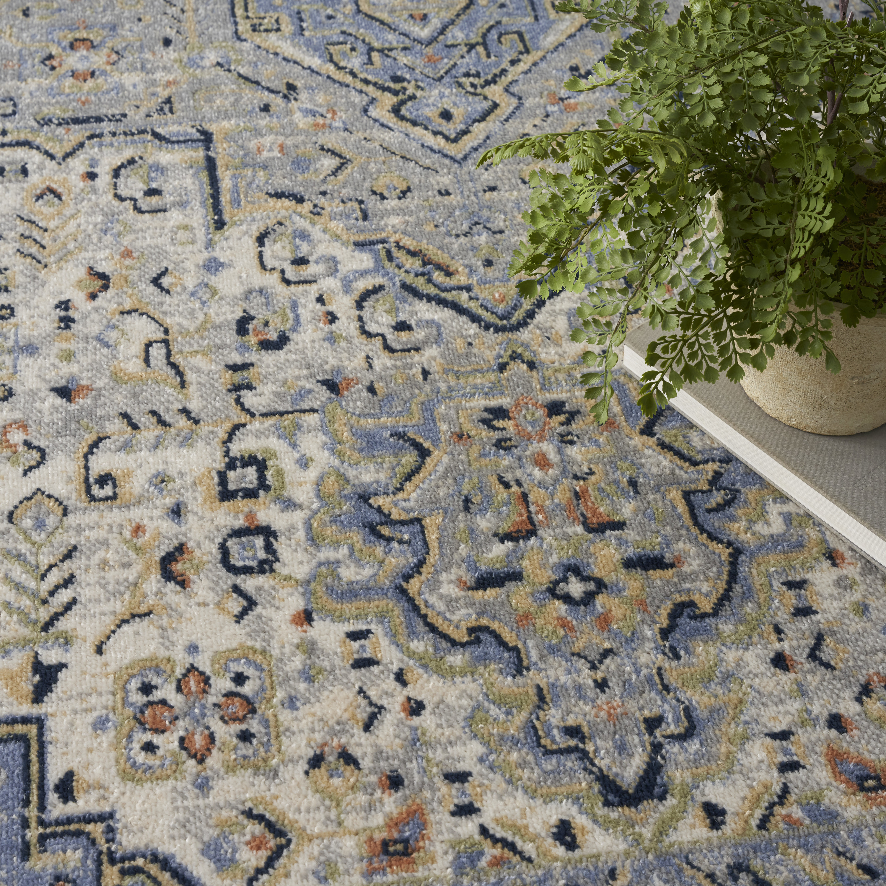 Nourison Nourison Essentials Persian 6' x 9' Blue Vintage Rug