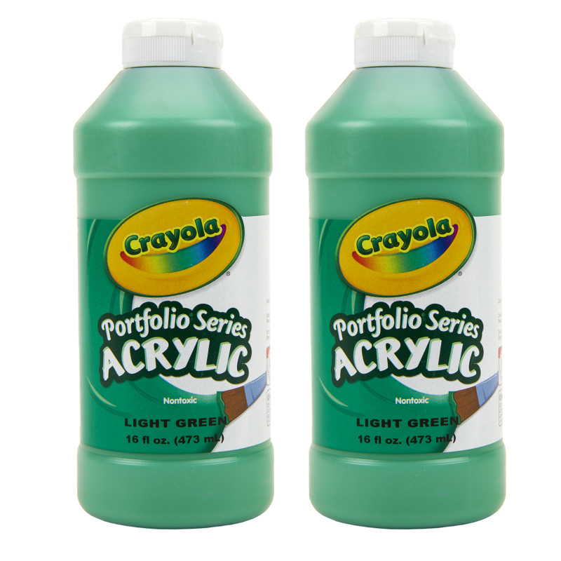 Portfolio Series Acrylic Paint, 16 oz., Light Green, Pack of 2