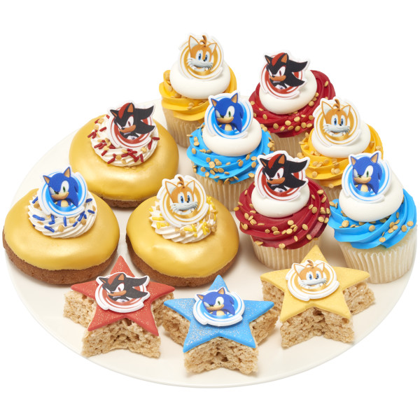 Sonic, Tails and Shadow Cupcake Rings