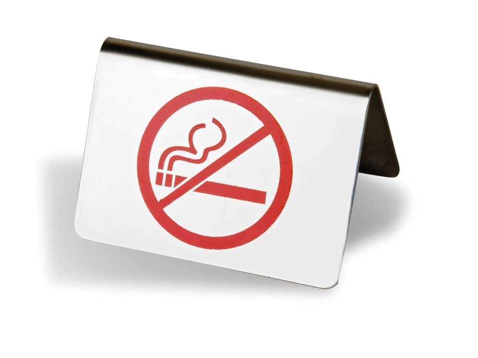 Plaque “Défense de fumer”  en acier inoxydable