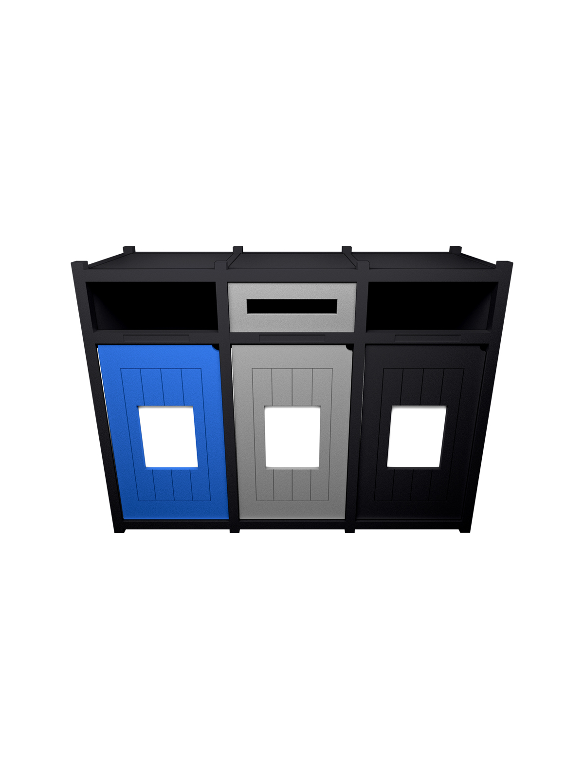 VISION – Triple – Unit – Full-Slot-Full – Blue-Grey-Black