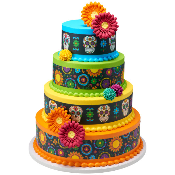 Día de los Muertos Skull PhotoCake® Edible Image® Strips