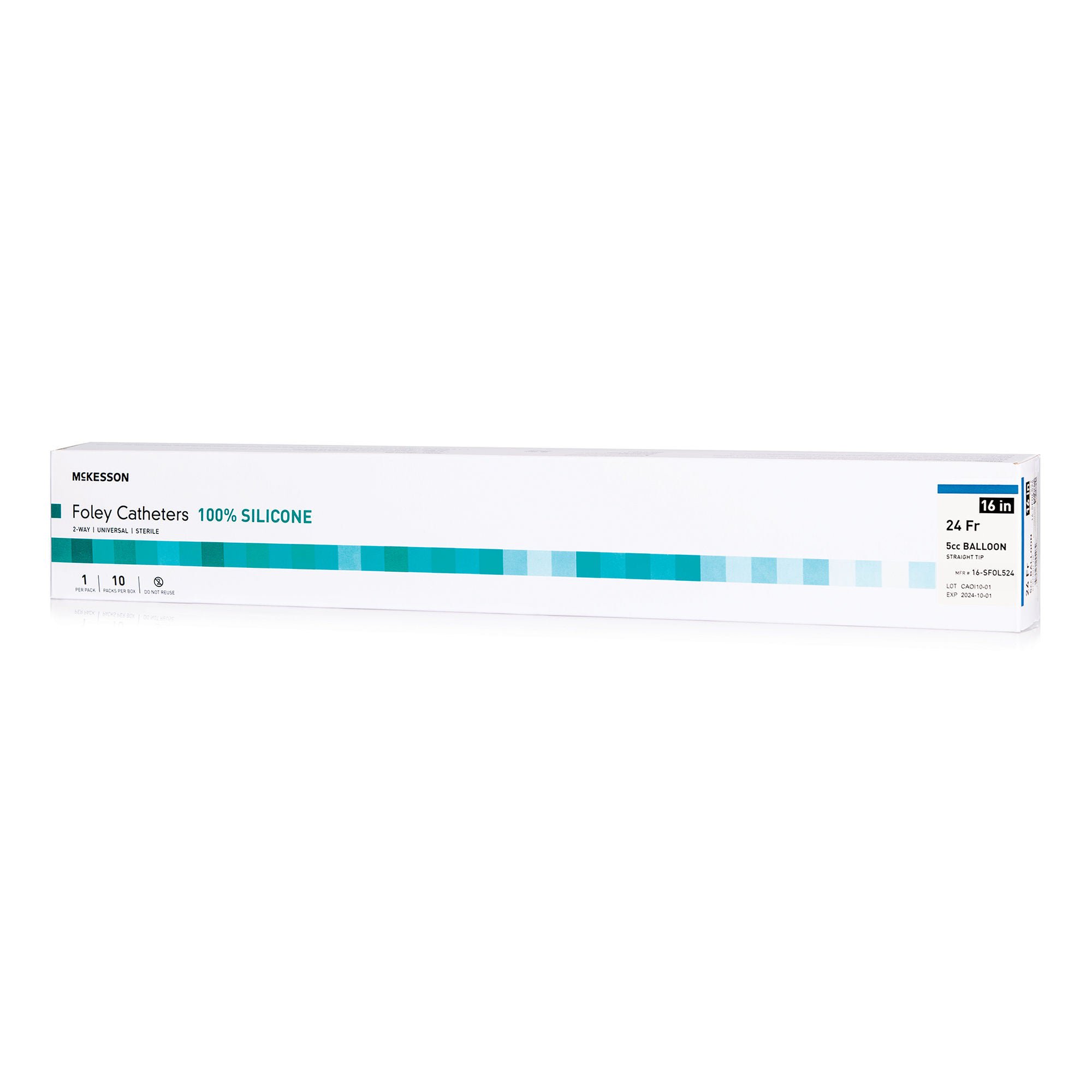 McKesson Silicone Foley Catheter, Standard Tip, 24 Fr.