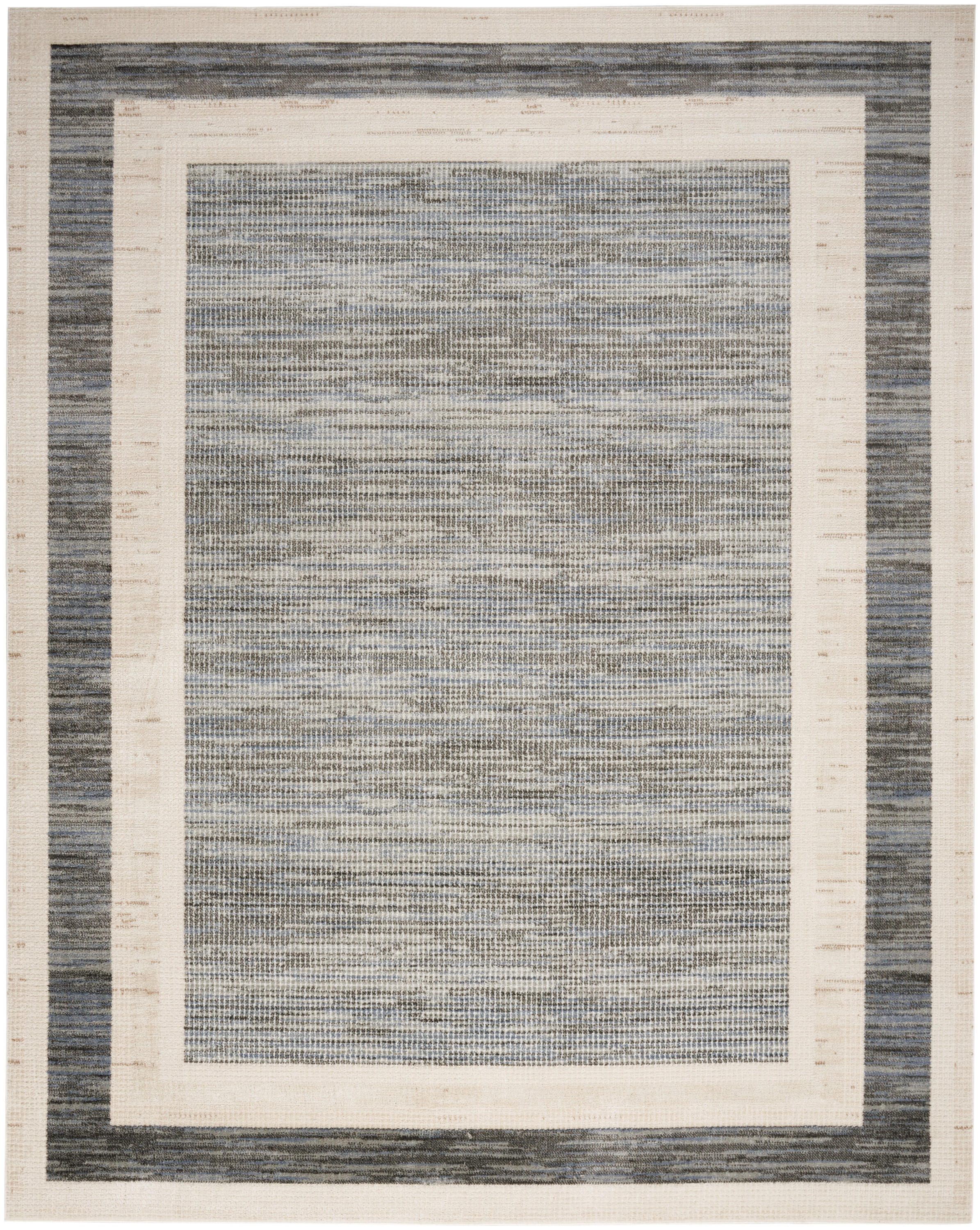 Nourison Serenity Home 5'3" x 7'3" Grey Ivory Modern Indoor Rug