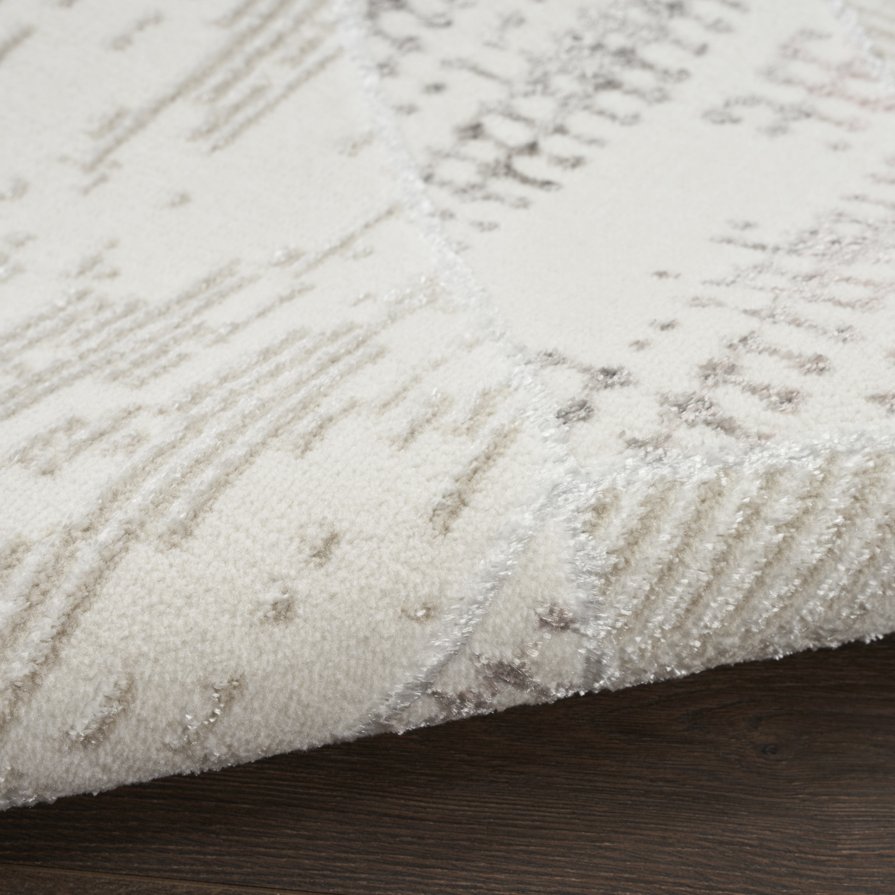 Nourison Glitz 5'3" x 7'3" Ivory Multicolor Contemporary Indoor Rug