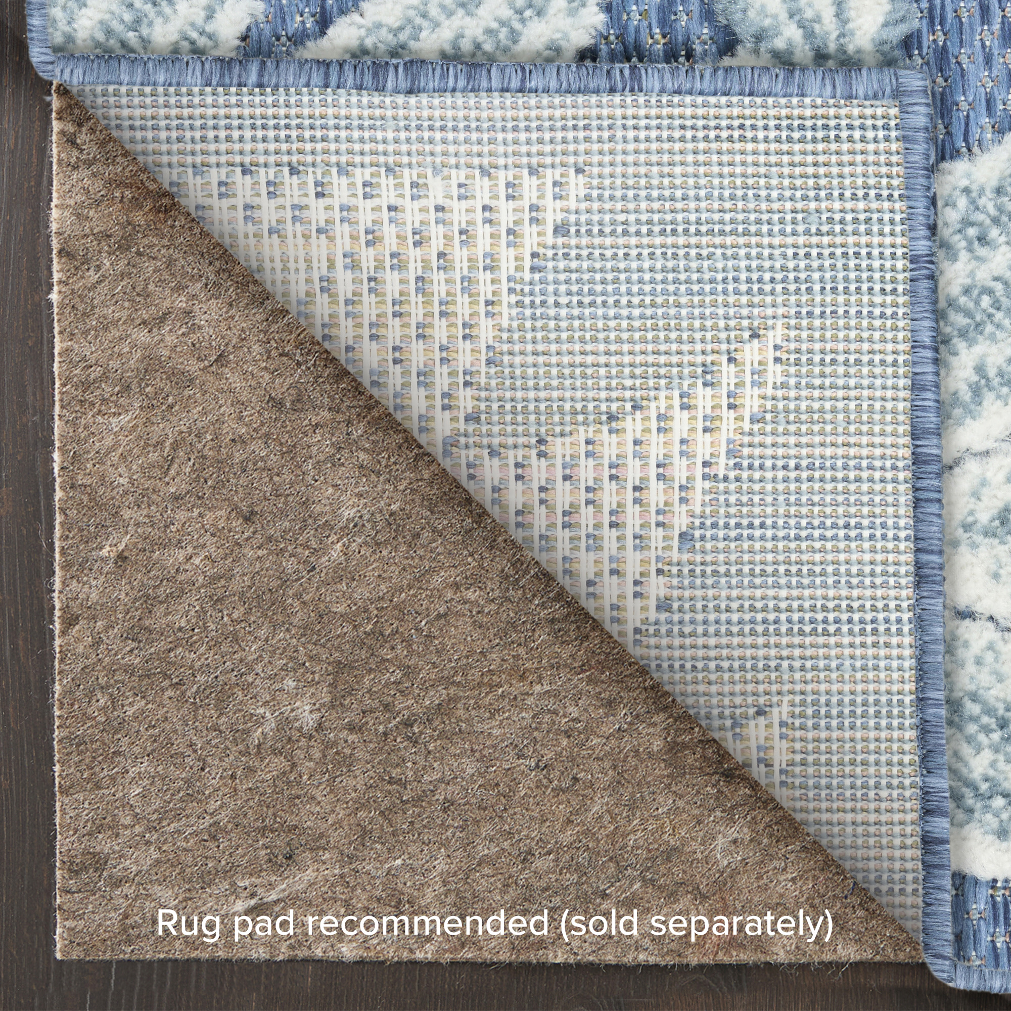 Nourison Aloha 5'3" x 7'5" Blue Modern Rug