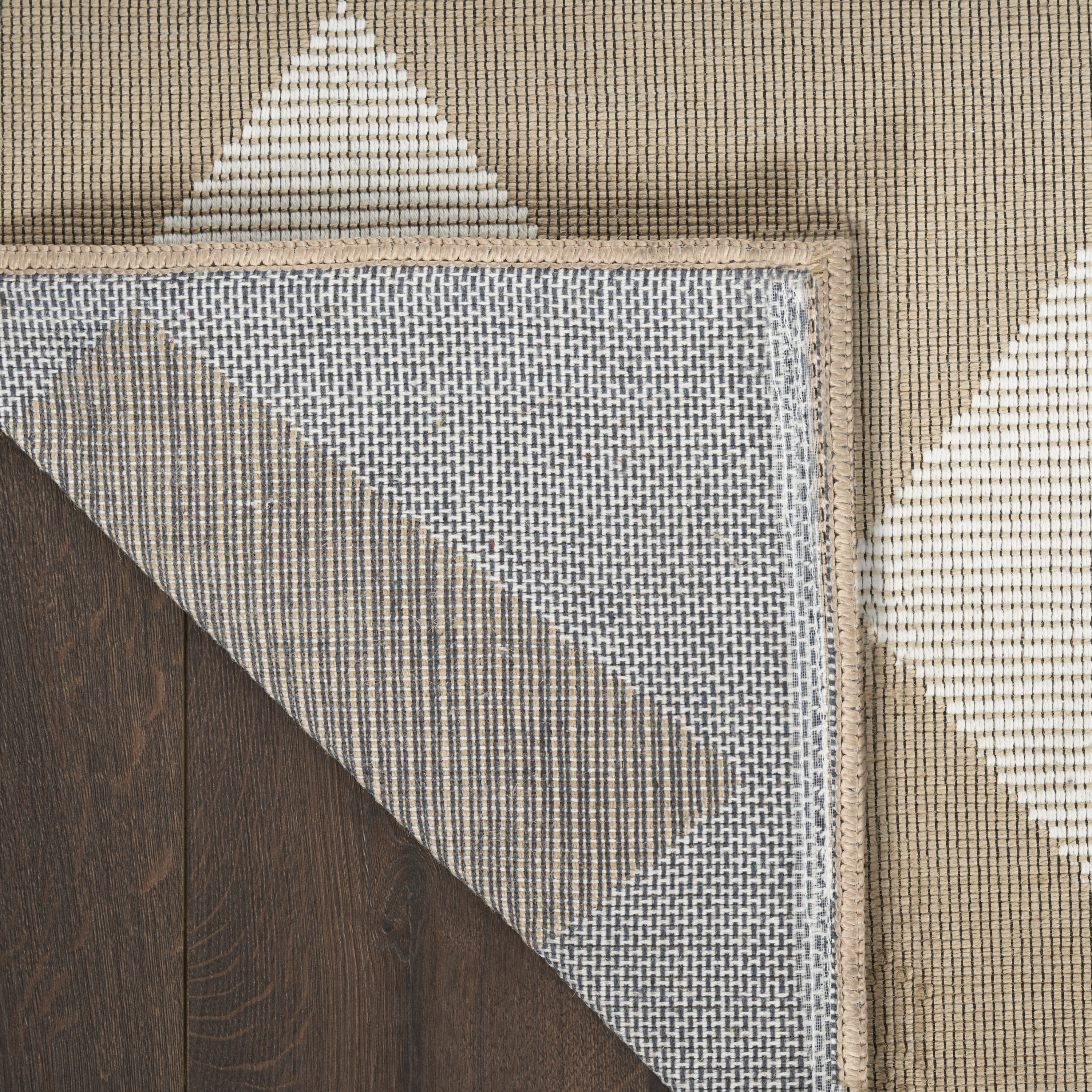 Nourison Washable Modern Jute 3'11" x 5'11" Natural Ivory Modern Indoor Rug