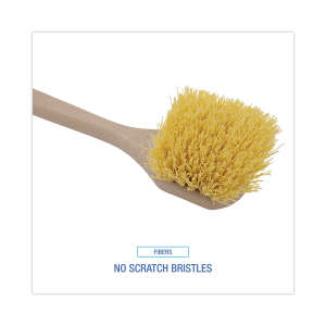 Boardwalk, 5in, Utility Brush with 14.5in Handle, Polypropylene Bristles, Yellow