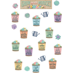 Rustic Bloom Grow Your Mindset Mini Bulletin Board Set