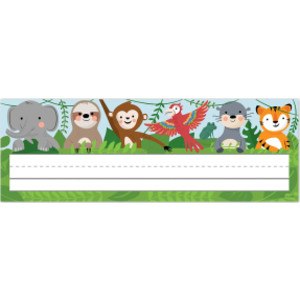Jungle Friends Name Plates, Pack of 36