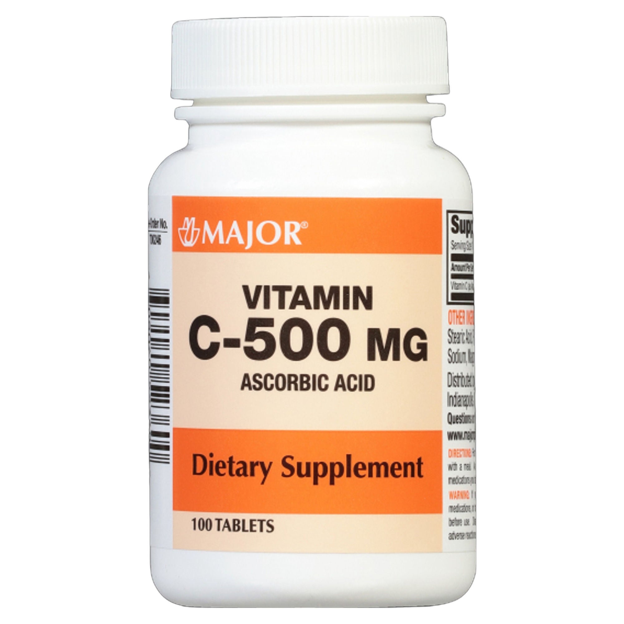 Major Pharmaceuticals VITAMIN C, TAB 500MG (100/BT)