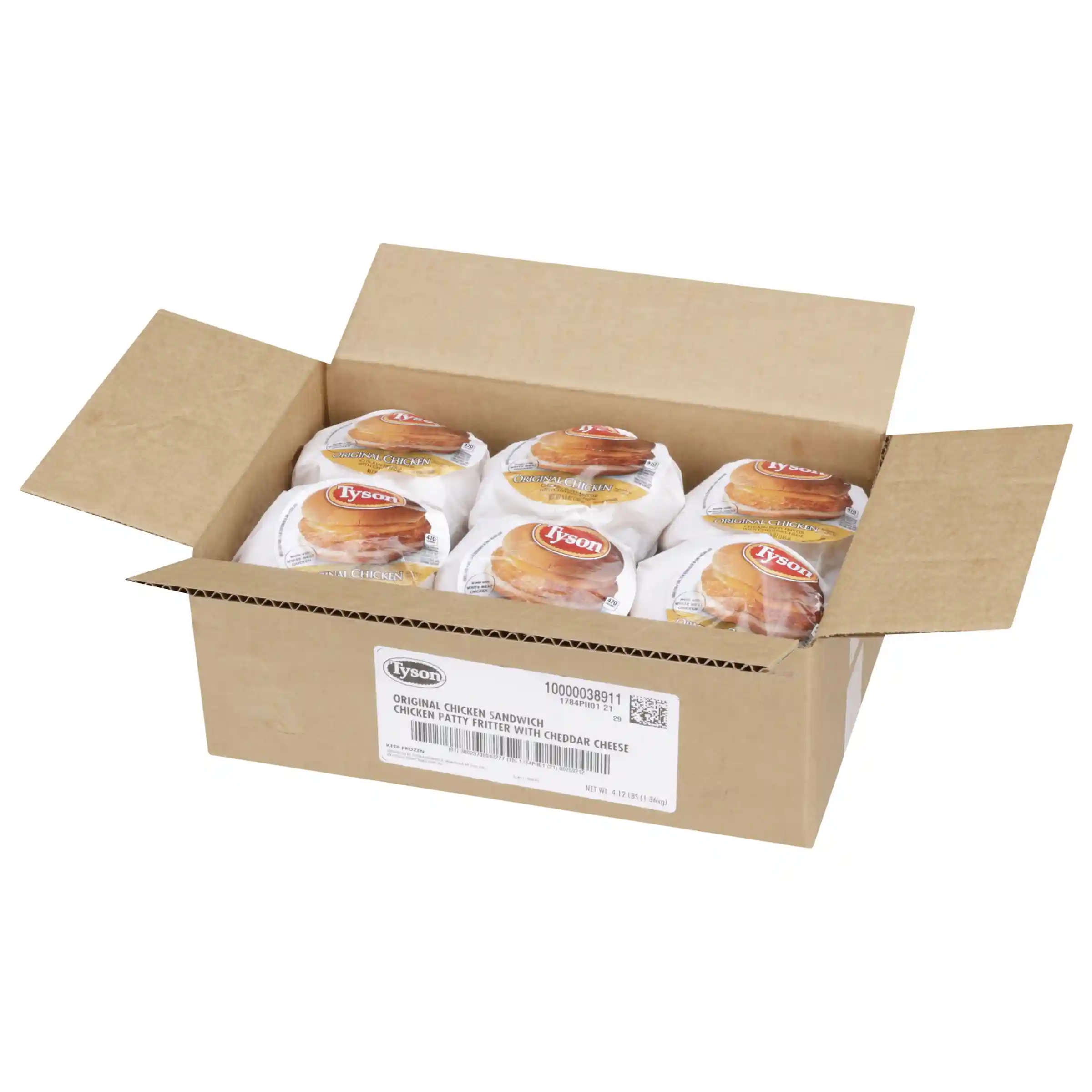 Tyson® Original Chicken Sandwich with Cheddar Cheese on a Bun_image_4