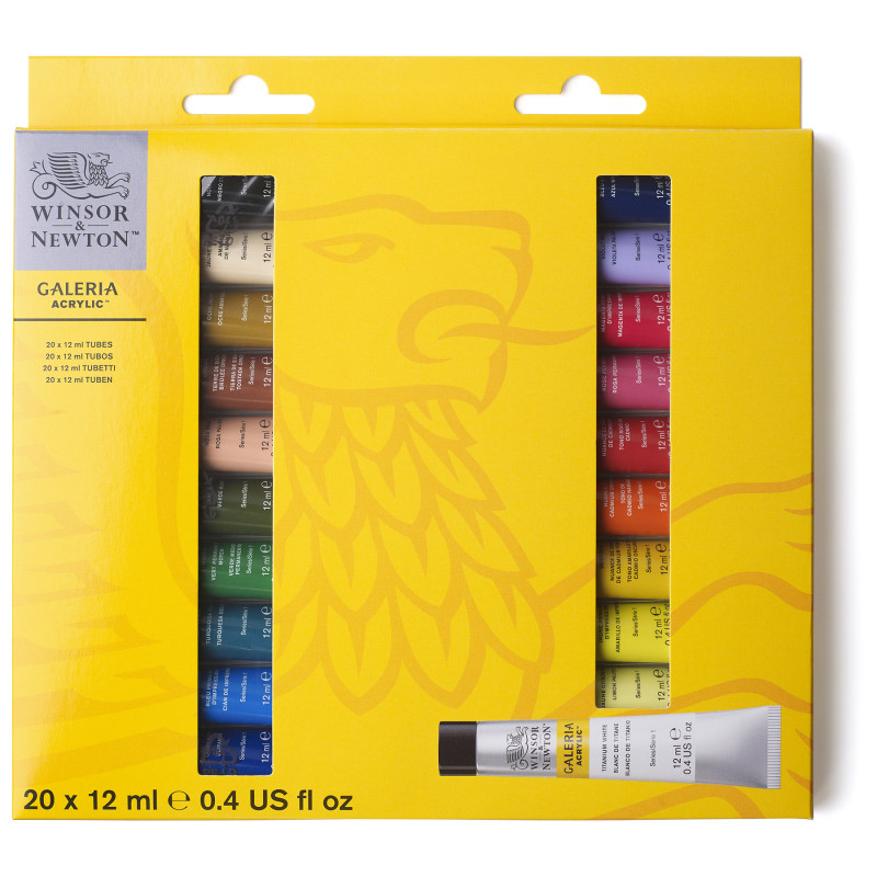 Galeria Acrylic Paint, 12 mL Tubes, 20 Colors