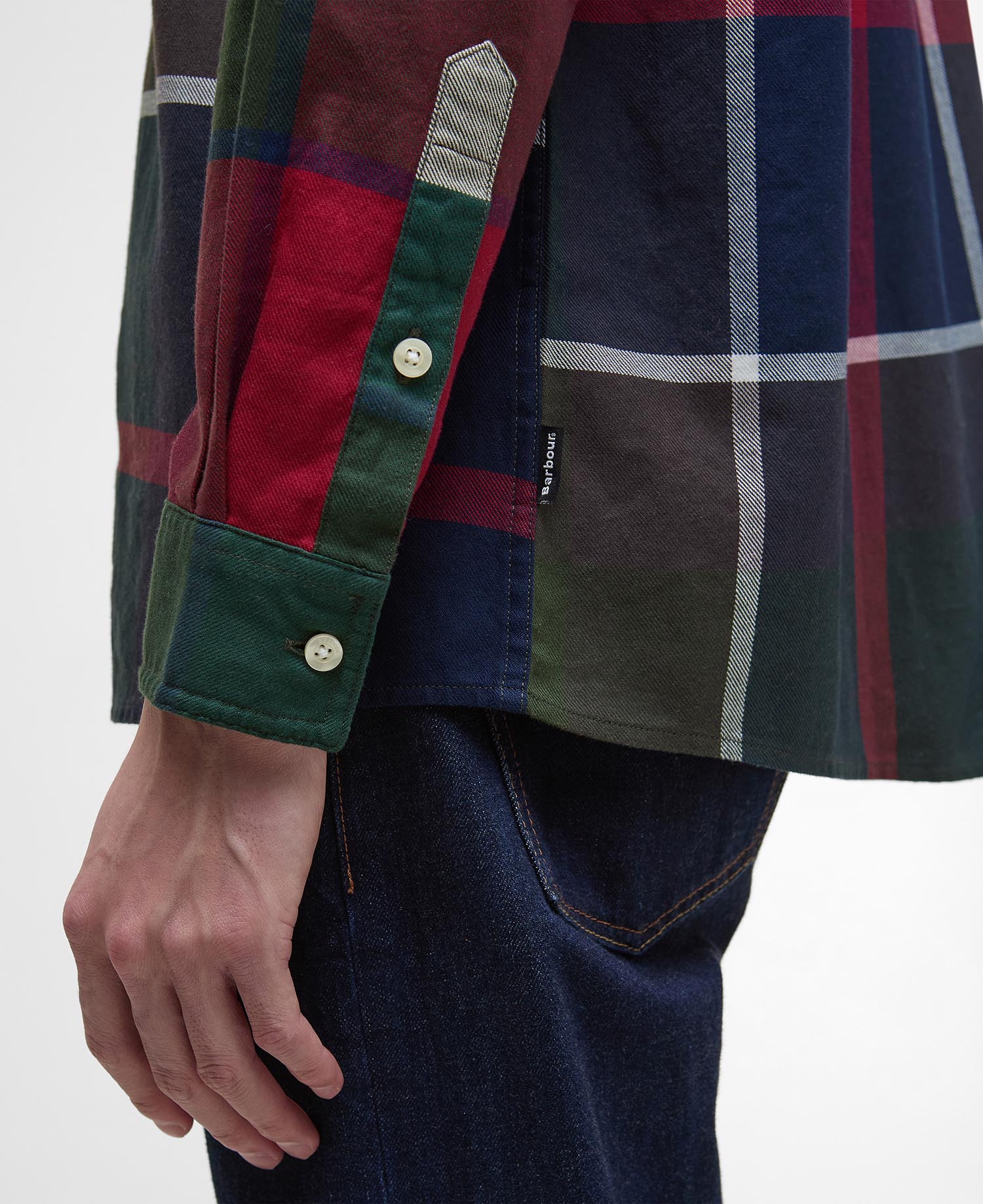 Camicia oversize Patchwork in tartan image number 4