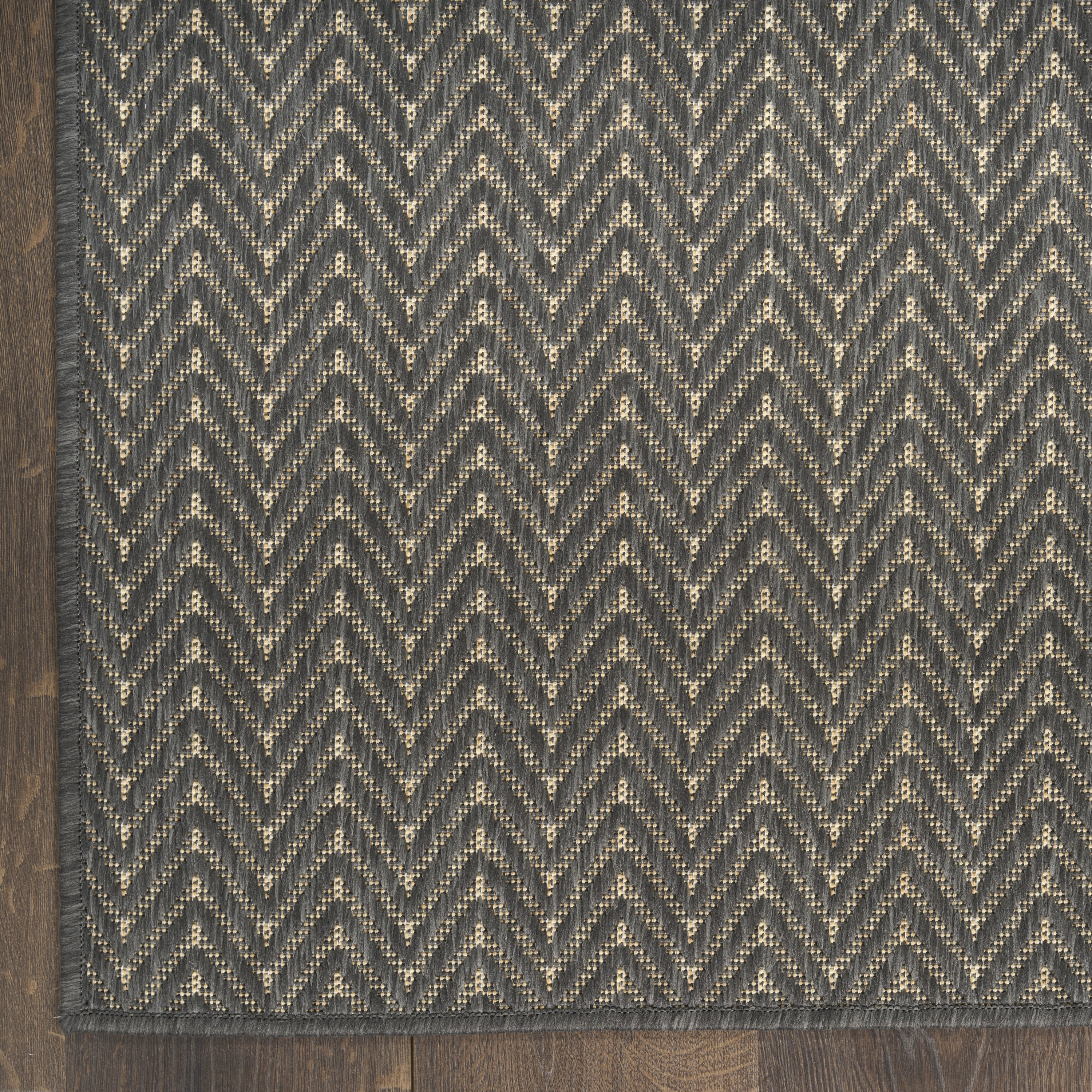 Nourison Horizon Indoor/Outdoor 8' x 10' Charcoal Modern Rug
