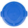 Rubbermaid Commercial, BRUTE, Self-Draining, Round, Resin, 20 gal, Resin, Blue, Receptacle Lid