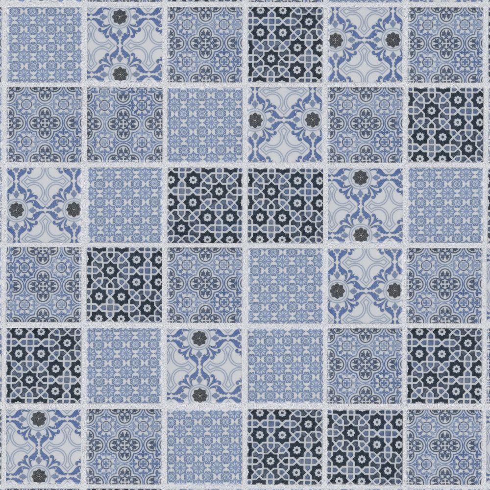 Classico 2″ Square Blue 11-3/4 in. x 11-3/4 in. Porcelain Mosaic Tile