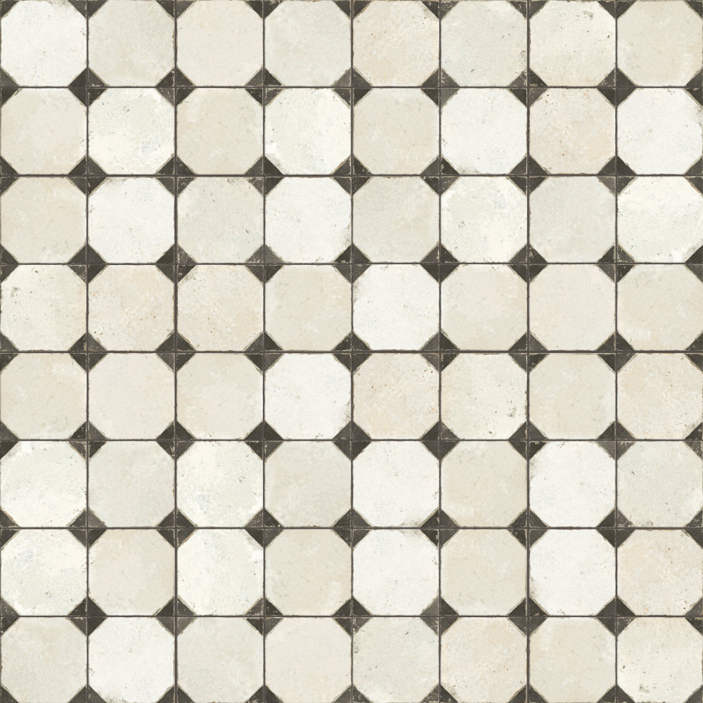 Kings Yard Nero 17.63x17.63 Square Ceramic Floor and Wall Digital Pattern