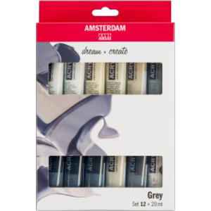 Standard Acrylic Greys Set, 12 x 20mL