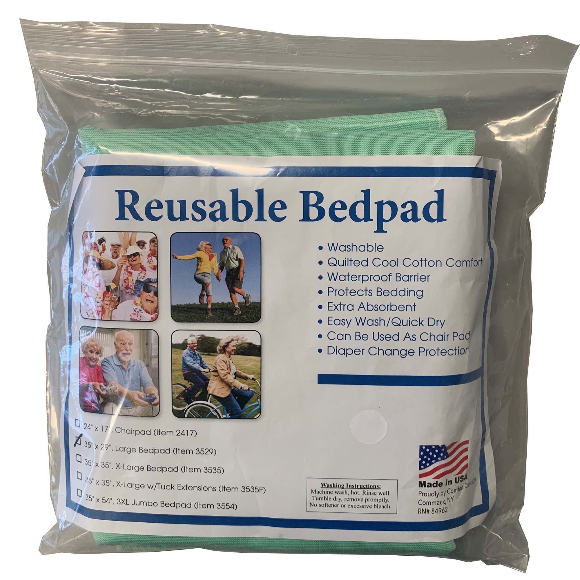 Comfort Care™ Underpad, 35 x 35 Inch