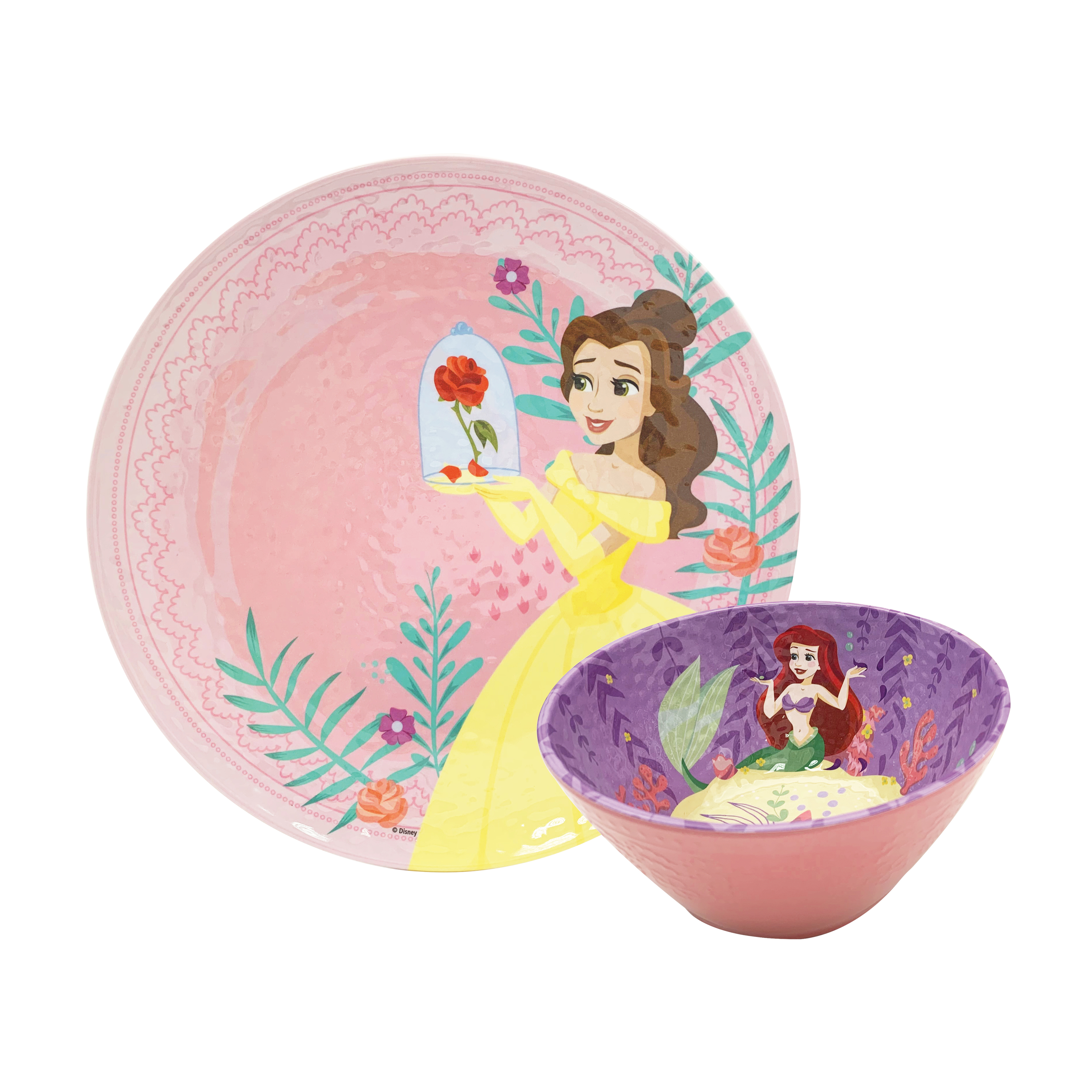 Disney Kids 9-inch Plate and 6-inch Bowl Set, Princess Belle, 2-piece set slideshow image 1 Disney Kids 9-inch Plate and 6-inch Bowl Set, Princess Belle, 2-piece set slideshow image 1