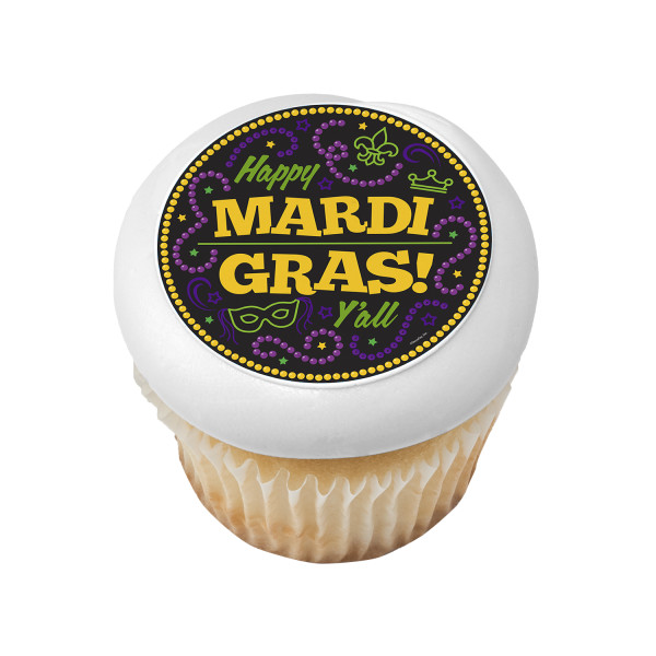 Happy Mardi Gras Y'all PhotoCake® Edible Image®