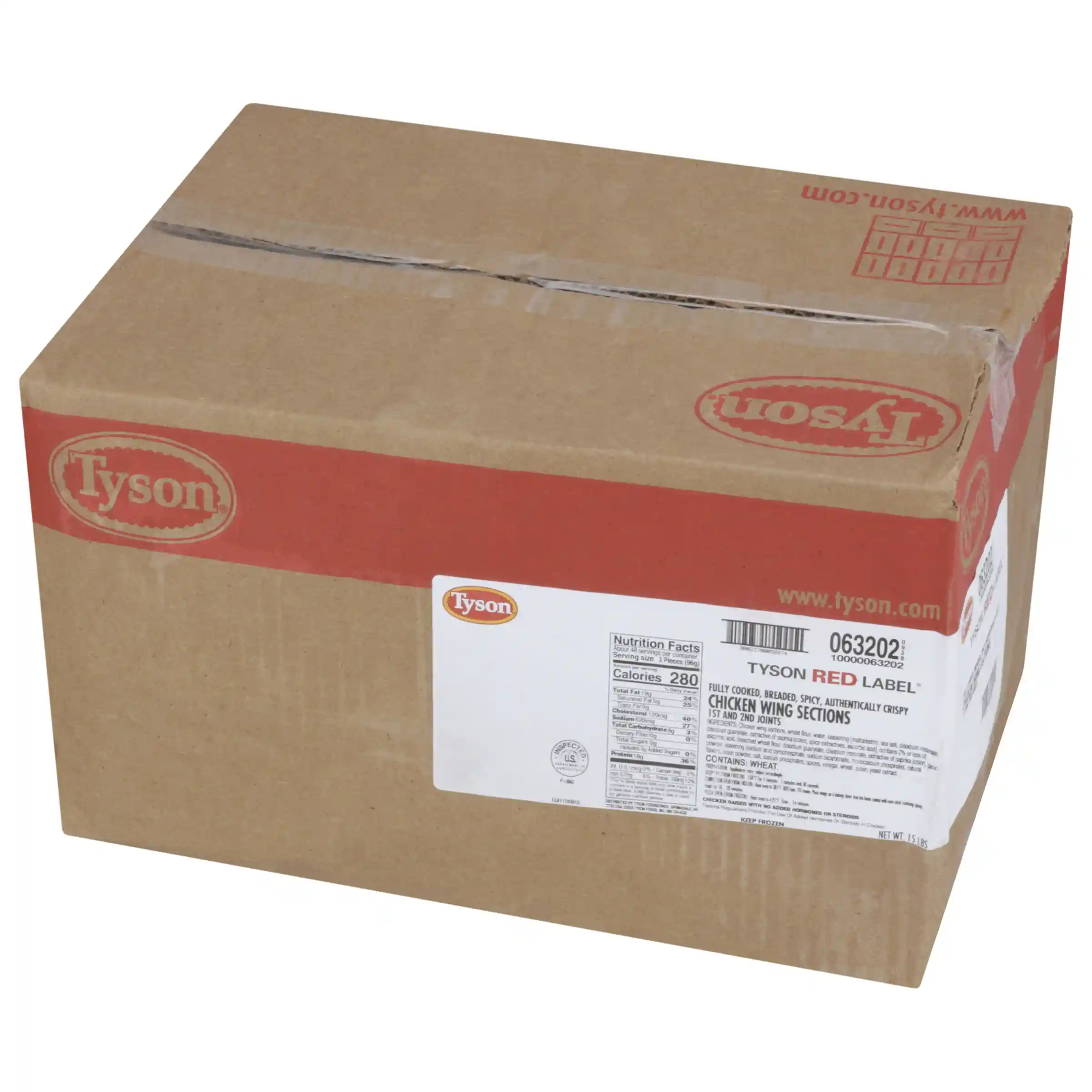 Tyson Red Label® Fully Cooked Breaded Authentically Crispy Spicy Bone-In Chicken Wing Sections, Smedium_image_5