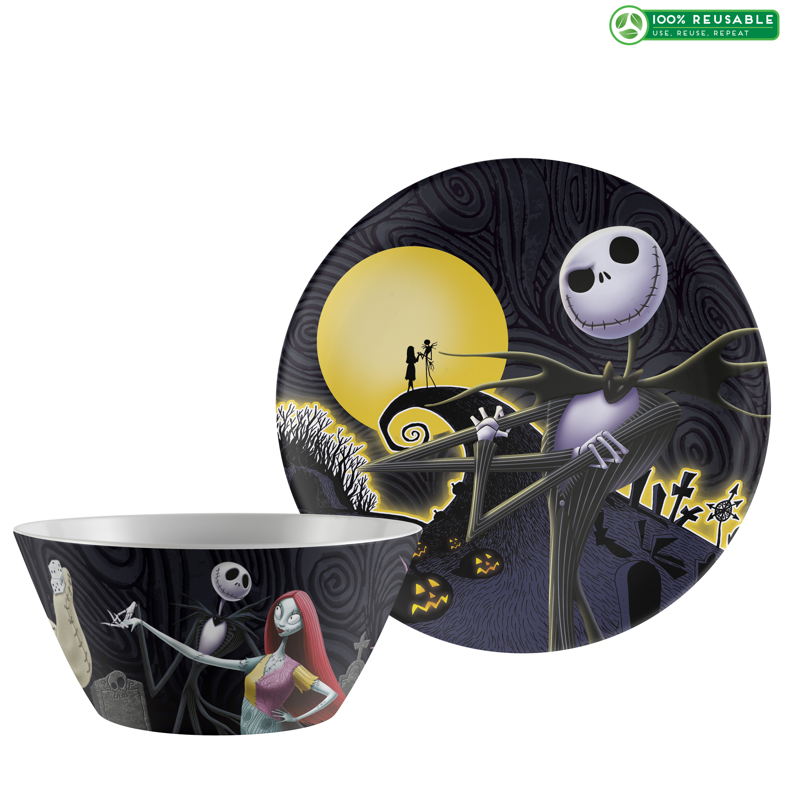 Disney The Nightmare Before Christmas Dinnerware Set, Jack & Sally, 2-piece set slideshow image 1 Disney The Nightmare Before Christmas Dinnerware Set, Jack & Sally, 2-piece set slideshow image 1