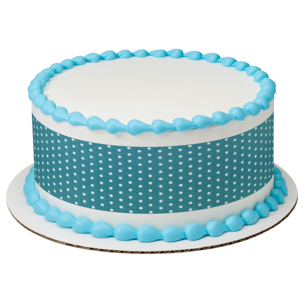 Image Cake Blue Polka Dots