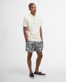 Tartan Pique Polo Shirt Antique White