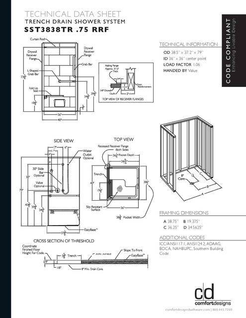 Tech Data Sheet — Cd Shower Tech Data Sst 3838tr 75 1p Rf