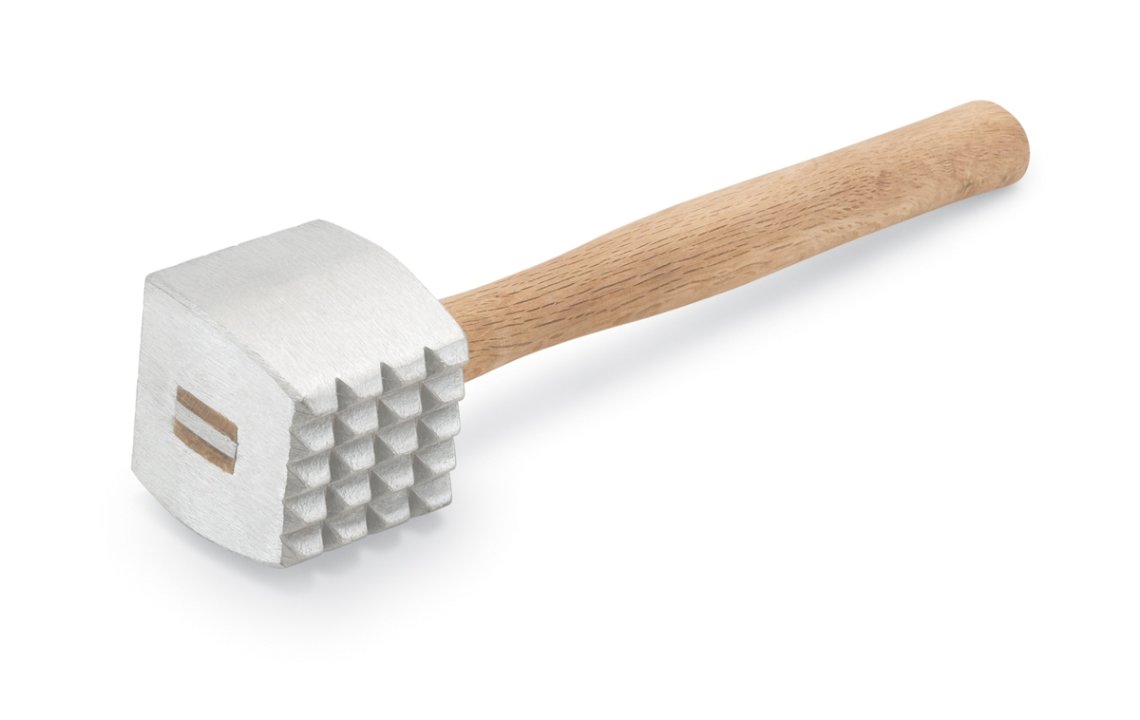 Two-sided meat tenderizer