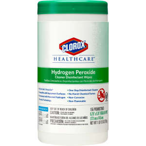 Clorox, Clorox Healthcare Hydrogen Peroxide Cleaner Disinfectant Wipes,  155 Wipes/Container