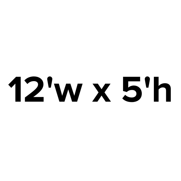 Hanging Sign 12'w x 5'h