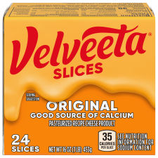 Velveeta Slices Original Cheese, 24 ct Pack