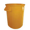 Impact, Gator Plus, 44 gal, Plastic, Yellow, Round, Receptacle