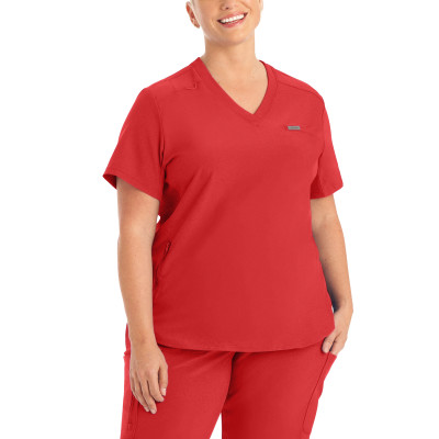 Landau Forward LT101 Moisture Wicking Women&#8216;s 2-Pocket V-Neck Scrub Top-Landau