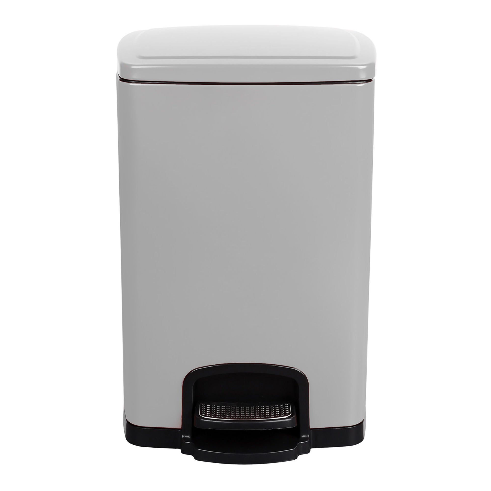 McKesson White Square Step-On Trash Can, 5 gallon