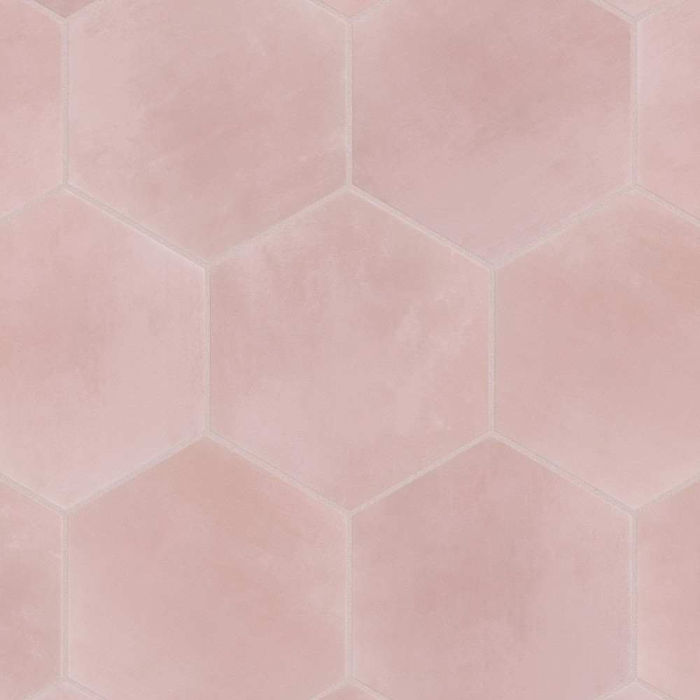Sample – Horizon Hex Rosa Porcelain Floor and Wall Tile