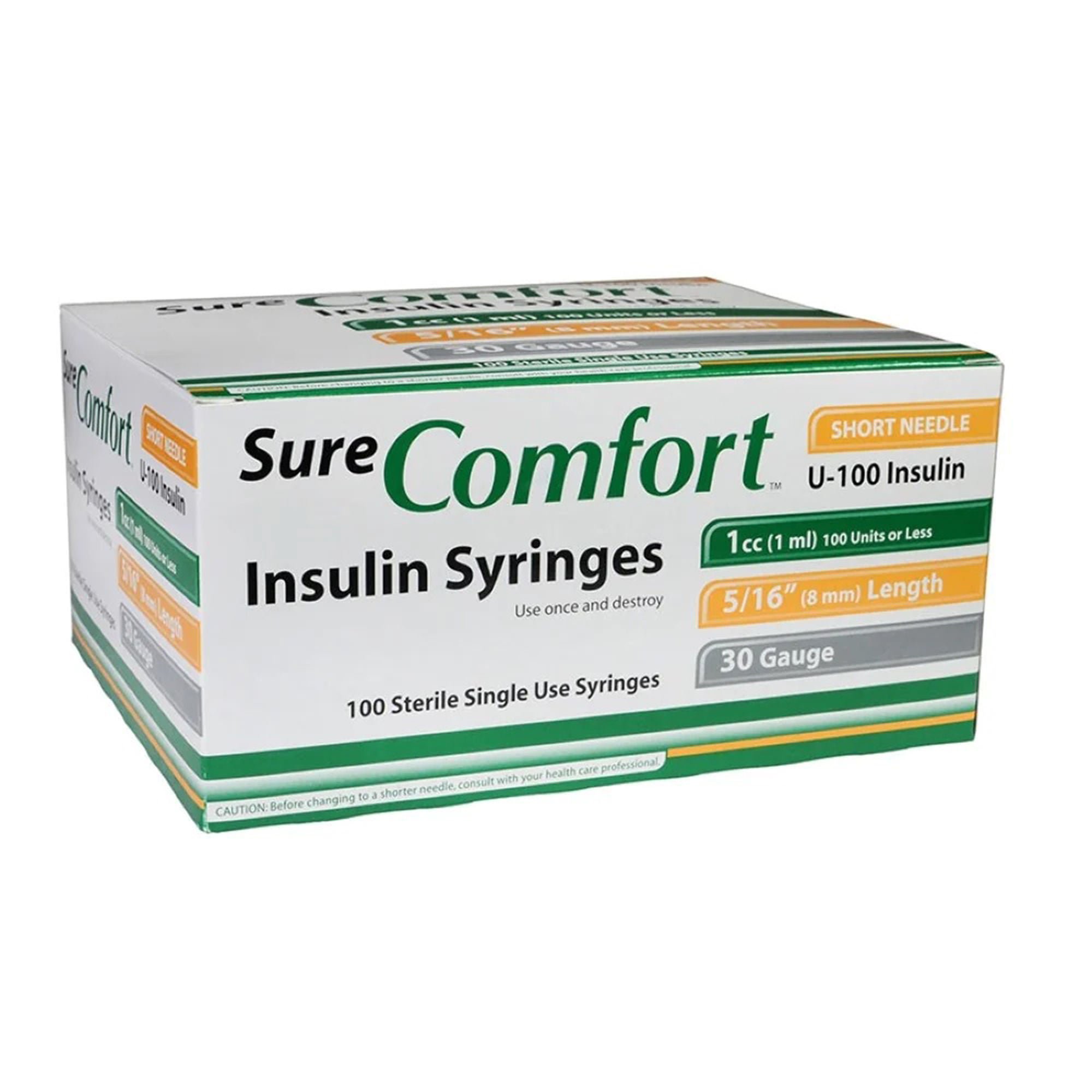 Allison Medical Inc SYRINGE, INSULIN 1ML 30GX5/16"(100/CT)