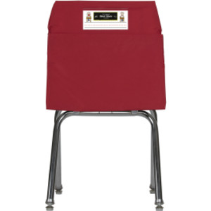 Large Chair Pocket Classroom Storage Organizer - 17 inch, Red