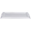 Large rectangular stainless steel serving tray