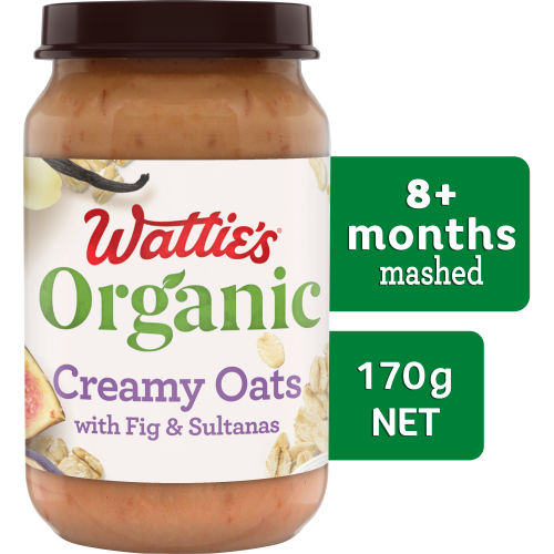  Wattie's® Organic Creamy Oats with Fig & Sultanas 170g 8+ months 