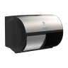 Georgia Pacific, Compact Side-By-Side 2-Roll, Coreless Bath Tissue Dispenser, Black/Chrome
